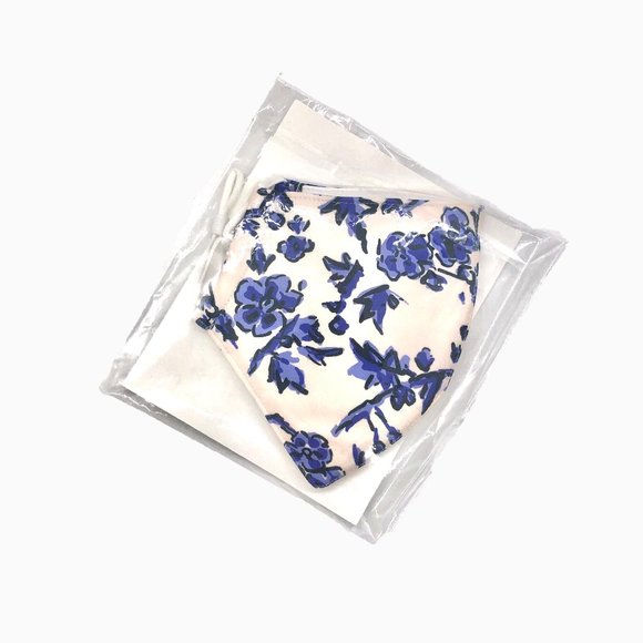 Tory Burch Accessories - NWT Tory Burch Blue White Nip Floral Mask, Reusable